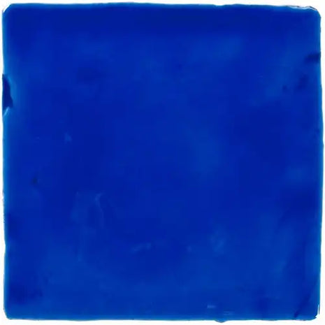 Spaanse Malaga Azul blauwe keramische glans tegel 10x10 cm geschikt voor vinyl en folie print toepassingen