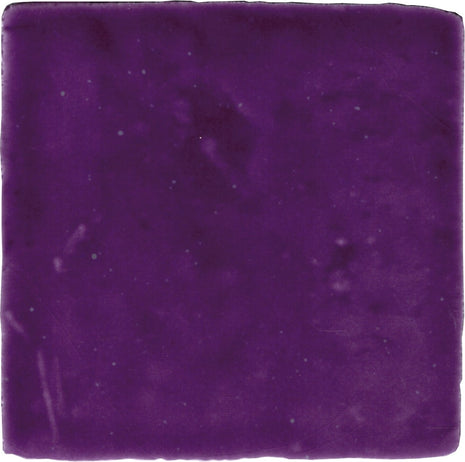Spaanse Malaga Morado paarse keramische glans tegel 10x10 cm geschikt voor vinyl en folie print toepassingen