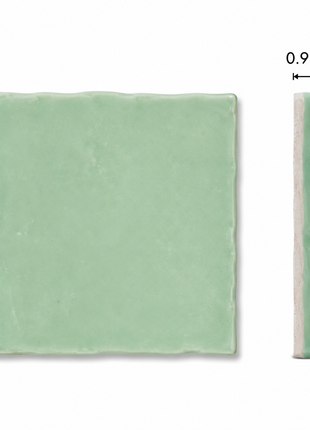 Spaanse_Malaga_Verde_T2_groene_keramische_glans_tegel_10x10_cm