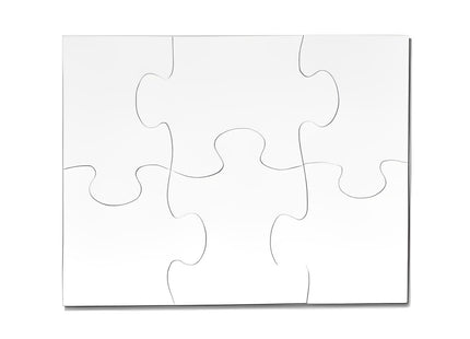 Puzzel 6 delig voor sublimatie