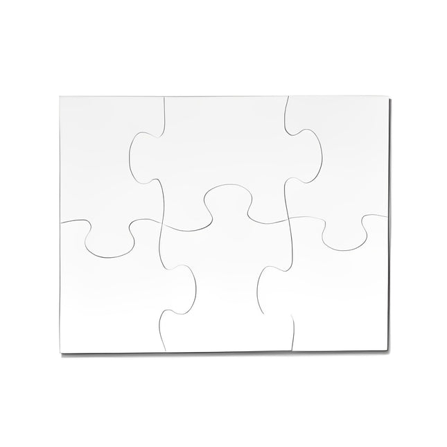 Puzzel 6 delig voor sublimatie