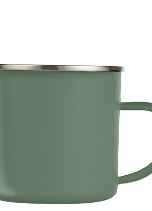 Emaille mok 360ml Grijsgroen voor sublimatie