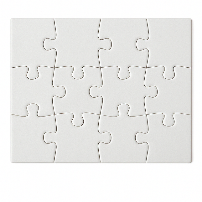 Puzzel 12 delig voor sublimatie