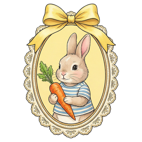 Dtf Print Pasen Konijn in spiegel