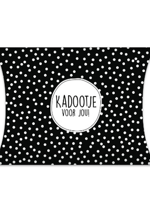 Zwart-witte XL-gondeldoos Kadootje voor jou van 32 × 8 × 26 cm, per stuk verkrijgbaar