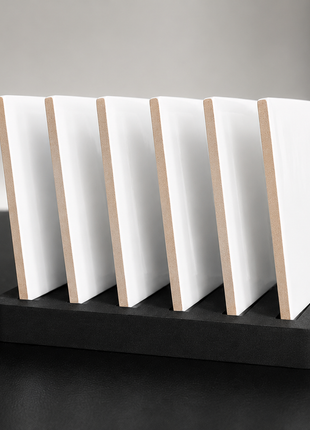 Zwarte displayhouder met 6 sublimatietegels
