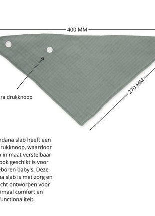 Hydrofiele Bandana slab, Denim blue