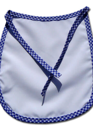 Slabbetje met Blauwe bies met witte stippen voor sublimatie