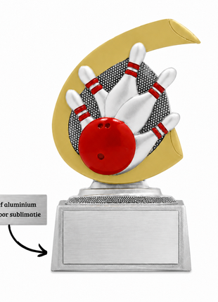 Bowling Trofee – Sportprijs met Bowlingbal en Kegels