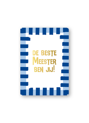 Cadeaukaartjes A7 - De beste meester ben jij (blauw), 25 stuks