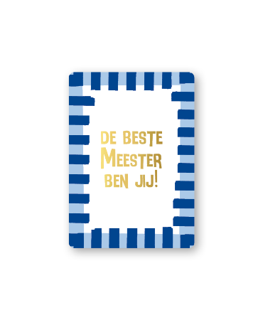 Cadeaukaartjes A7 - De beste meester ben jij (blauw)