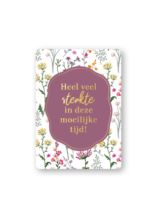 Cadeaukaartjes A7 - Heel veel sterkte in deze moeilijke tijd, 25 stuks