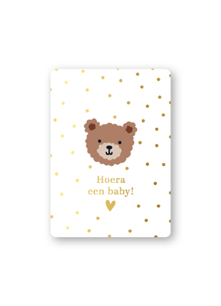 Cadeaukaartjes A7 - Hoera een baby (little bear), 25 stuks