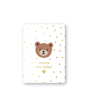 Cadeaukaartjes A7 - Hoera een baby (little bear)
