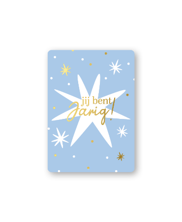 Cadeaukaartjes A7 - Jij bent jarig (blauw)