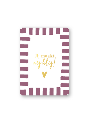 Cadeaukaartjes A7 - Jij maakt mij blij!, 25 stuks