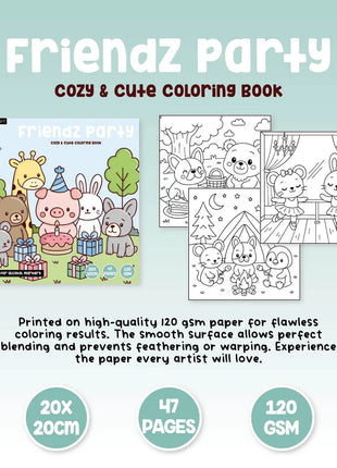 Friendz Coloring Book Cozy Party - afbeelding 2