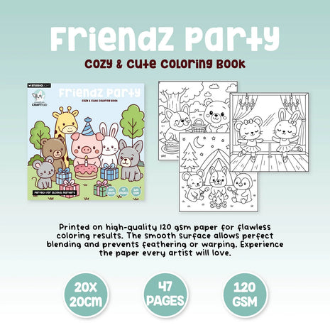 Friendz Coloring Book Cozy Party