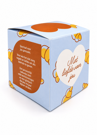 Croissant Love Mokkendoosje – Lichtblauw Cadeaudoosje voor Mok
