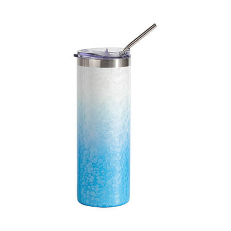 600 ml 3D Puff Cloud Tumbler voor sublimatie - wit en blauw