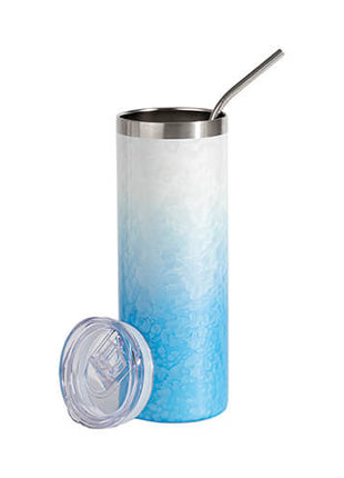 600 ml 3D Puff Cloud Tumbler voor sublimatie - wit en blauw