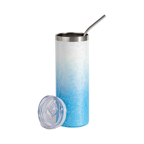 600 ml 3D Puff Cloud Tumbler voor sublimatie - wit en blauw