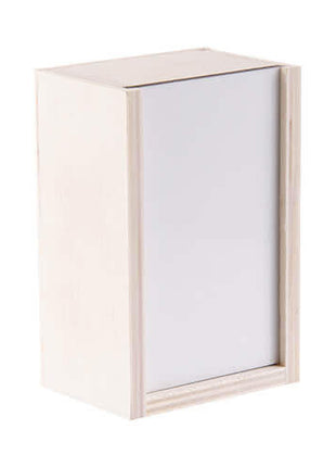 Houten sublimatiedoosje mini 9 × 6 × 5 cm met MDF-deksel