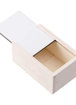 Houten sublimatiedoosje mini 9 × 6 × 5 cm met MDF-deksel