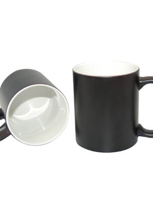 330ml (11oz) Magische Mok Zwart Glans voor sublimatie
