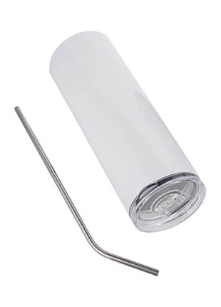 RVS Tumbler 600ml (20oz) – Witte Sublimatiebeker met Deksel