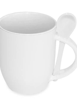 Witte JS Coating Mok met Lepel – 300 ml Sublimatie Mok