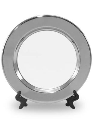 Metalen bord 10 cm met standaard voor sublimatie