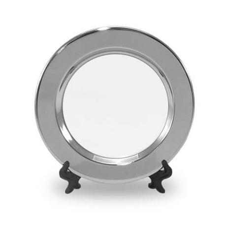 Metalen bord 10 cm met standaard voor sublimatie