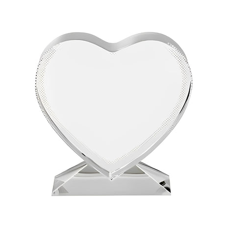 foto kristal hart met standaard gepersonaliseerd cadeau