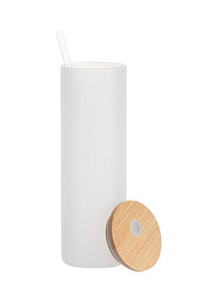 600ml (20oz) Frosted Tumbler met Bamboe deksel voor sublimatie