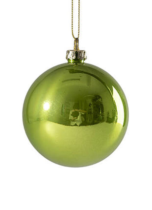 Glanzende Plastic Kerstbal Ø 8 cm voor Sublimatie – Lichtgroen