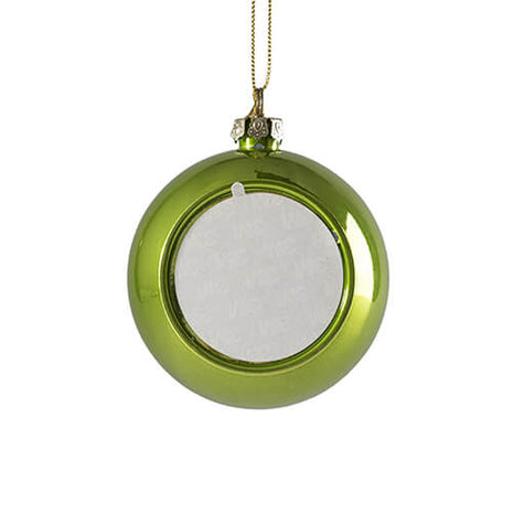 Glanzende Plastic Kerstbal Ø 8 cm voor Sublimatie – Lichtgroen