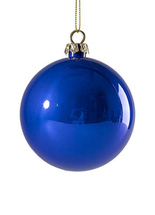 Glanzende Plastic Kerstbal Ø 8 cm voor Sublimatie – Marineblauw