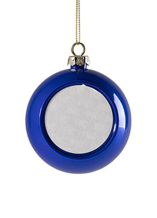 Glanzende Plastic Kerstbal Ø 8 cm voor Sublimatie – Marineblauw