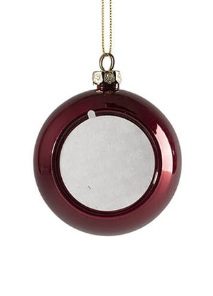Glanzende Plastic Kerstbal Ø 8 cm voor Sublimatie – Rood