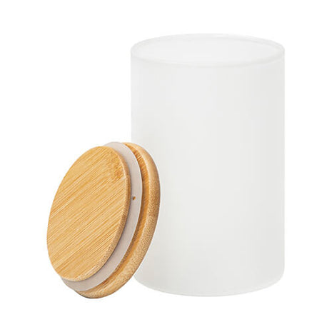 glazen container 600 ml met bamboe deksel voor sublimatie