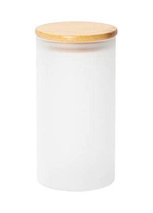 glazen container 750 ml met bamboe deksel voor sublimatie