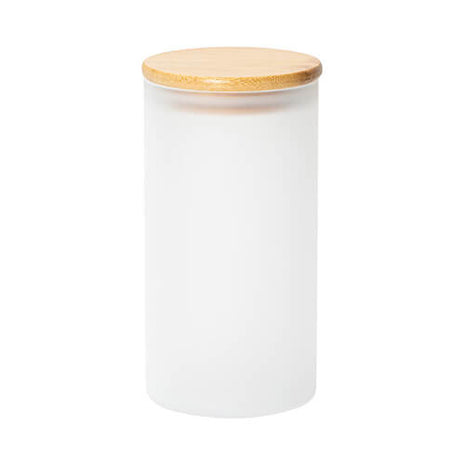glazen container 750 ml met bamboe deksel voor sublimatie