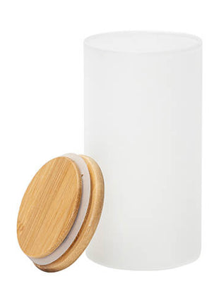 glazen container 750 ml met bamboe deksel voor sublimatie