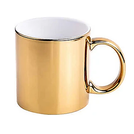 330ml (11oz) Mok Messing/Chrome goud voor sublimatie