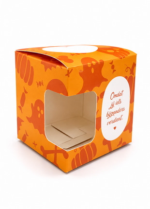 Halloween Orange Mokkendoosje – Oranje Cadeaudoosje voor Mok