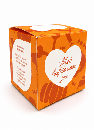 Halloween Orange Mokkendoosje – Oranje Cadeaudoosje voor Mok