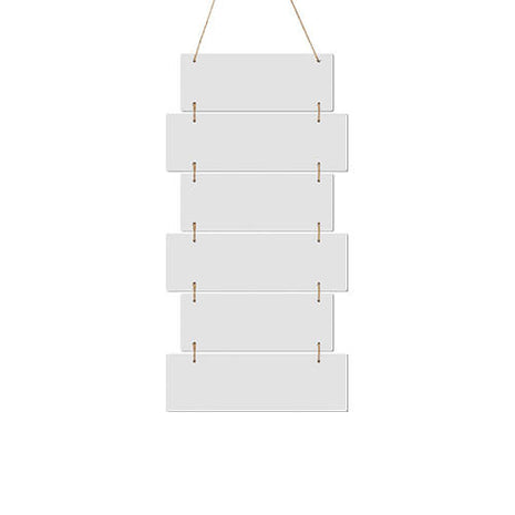 zes hangende mdf frames voor sublimatie met touw collage