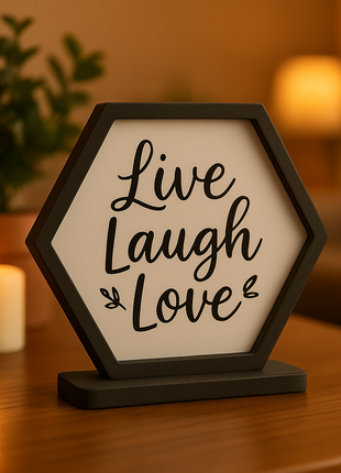 Houten fotolijst Hexagon met MDF inleg voor sublimatie - afbeelding 3
