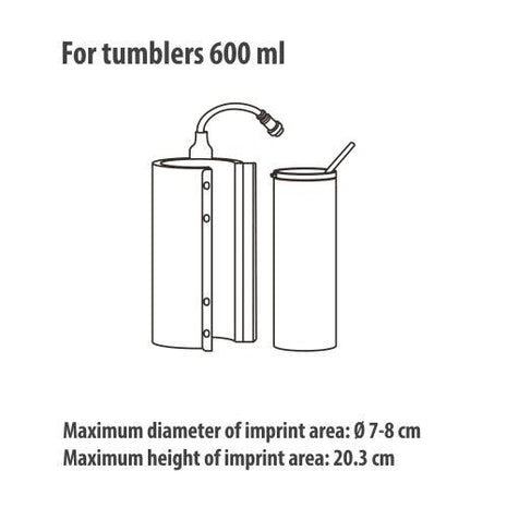 hitte element 600ml tumblerpers sublimatie 20oz
